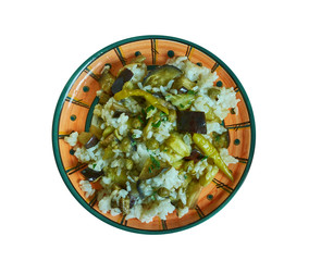 Roasted Eggplant Risotto with Capers and Basil