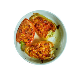 Chili Stuffed Spaghett ibell peppers