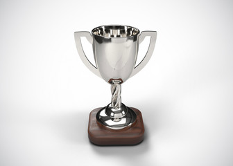 Silver Trophy Champions Winner 3D Render