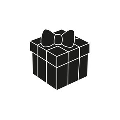  Box icon with gift vector illustration isolated on white background.