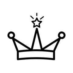 Simple Vector Icon Outline Style, Crown for part Of logo or other related