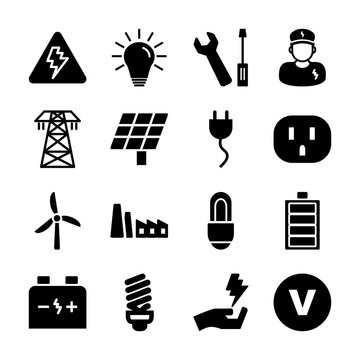 electricity solid icon