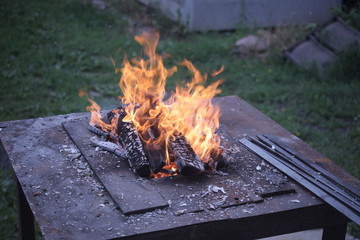 Blacksmith's forge flame