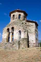 Fototapeta na wymiar The ruins of Stara Pavlica monastery in Serbia, preserved church