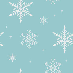 Fototapeta na wymiar Seamless snowflake pattern for Christmas 