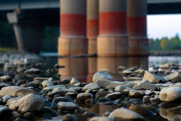 Obraz premium stones on river