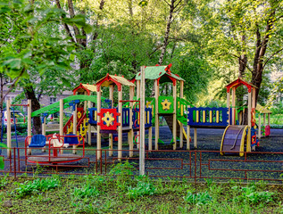 Children playground in the yard