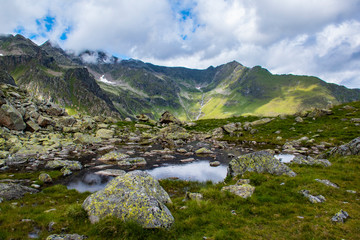 small alpine lake in Tyrol two