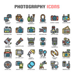 Photography , Thin Line and Pixel Perfect Icons