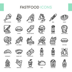 Fastfood , Thin Line and Pixel Perfect Icons