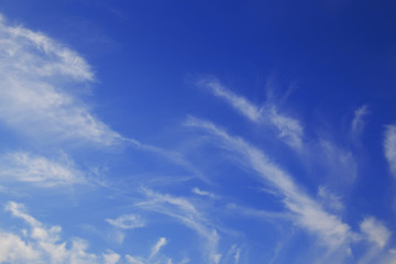 Beautiful blue sky with white clouds. Abstract nature background  for posters, blogs, web design