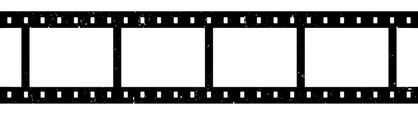 Blank film strip isolated on white