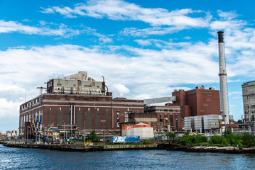 Fototapeta premium Electricity generation plant in New York City, USA