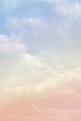 cloud background with a pastel colour