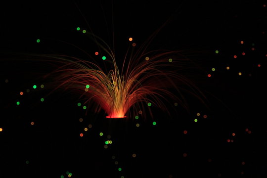 Medium Multi color Fiber Optics light Effect in the dark