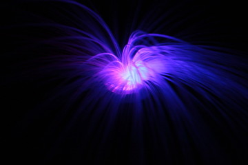 Purple color Fiber Optics light Effect in the dark