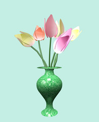 vase avec tulipes
