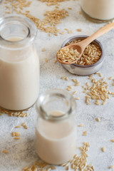 Obraz na płótnie Canvas Vegan rice milk, non dairy alternative milk