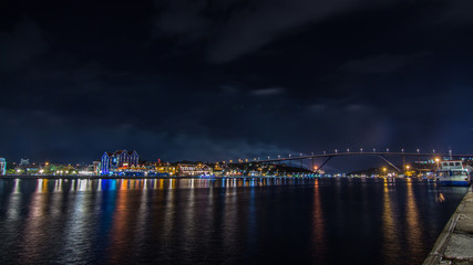 Fototapeta na wymiar Panorama Willemstad Curacao bei Nacht