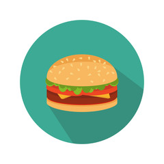 Hamburger vector. Icon for web and mobile application. Flat design style.