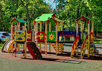 Children playground in the yard