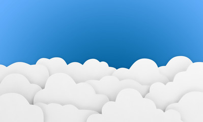 cloud background sky blue white empty