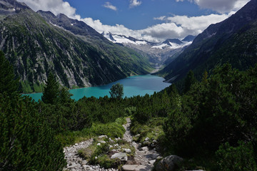 Zillertaler Alpen mit Schlegeisspeicher