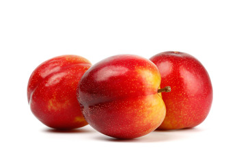 Fototapeta na wymiar Fresh Chile red plum isolated on white background.