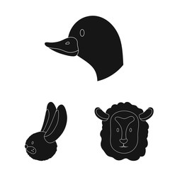 Fototapeta premium Vector illustration of ranch and organic icon. Collection of ranch and head stock vector illustration.
