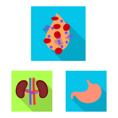 Vector illustration of human and health sign. Set of human and scientific stock symbol for web.