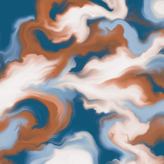 Contemporary painting. Hand painted image for creative design of posters, wallpapers, websites, cards, invitations, brochures and flyers. Trendy artistic style. Modern art. Beautiful color transitions