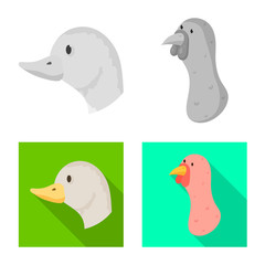 Isolated object of agriculture and breeding symbol. Set of agriculture and organic stock symbol for web.