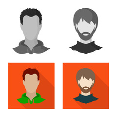 Vector design of professional and photo icon. Collection of professional and profile stock vector illustration.