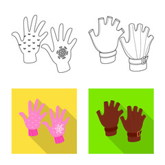 Isolated object of silhouette and safety symbol. Set of silhouette and comfort stock symbol for web.