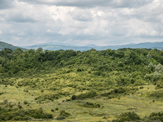 Fototapeta na wymiar Landscape with Carpathian Mountains in Romania