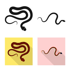 Obraz premium Vector design of mammal and danger logo. Set of mammal and medicine vector icon for stock.