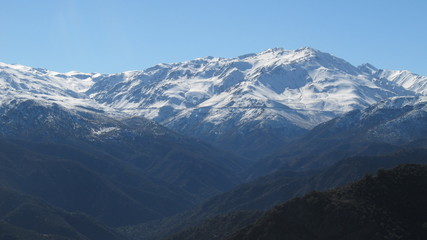 Andes mountain nearby Santiago, Chili