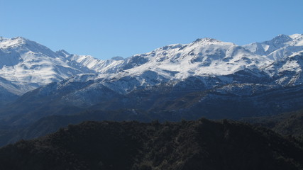 Pochoco mountain with views from other andes mountain and nature