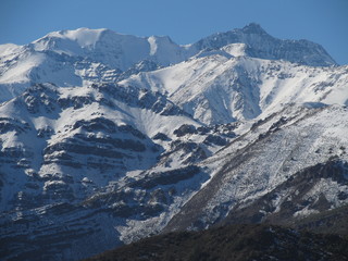 Fototapeta premium Andes mountain nearby Santiago, Chili