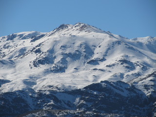 Fototapeta na wymiar Andes mountain nearby Santiago, Chili