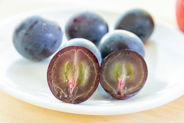 種なし巨峰の断面