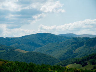 Fototapeta na wymiar Landscape with Carpathian Mountains in Romania