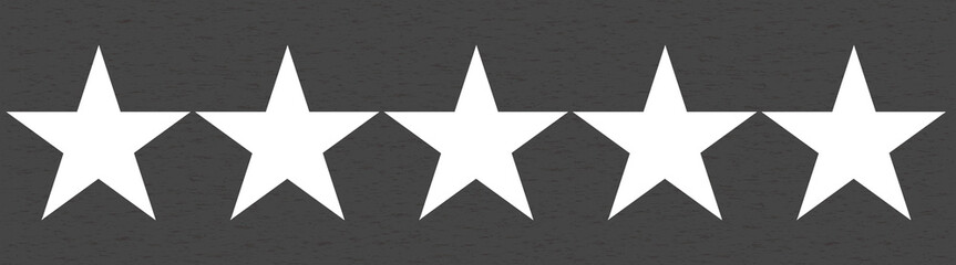 5 White stars with army style textured background