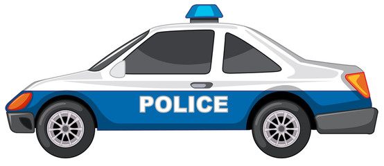 Police car on white background © GraphicsRF