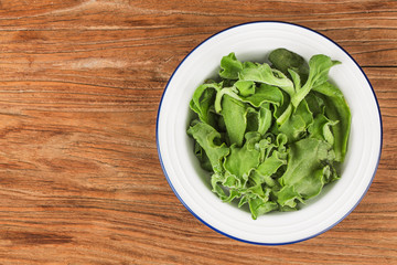 a plate of fresh Ice grass salad，