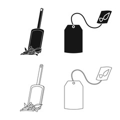 Obraz premium Vector design of healthy and floral symbol. Set of healthy and gradient stock vector illustration.