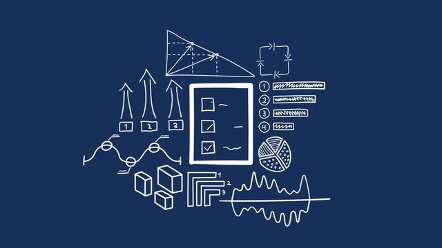 Isolated Hand Drawn list Icon & Infographics