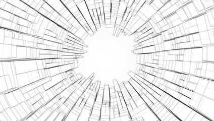 vector geometric background. abstract square shapes and bends