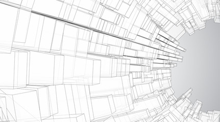 vector geometric background. abstract square shapes and bends