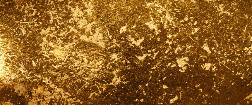 Gold painted wood texture